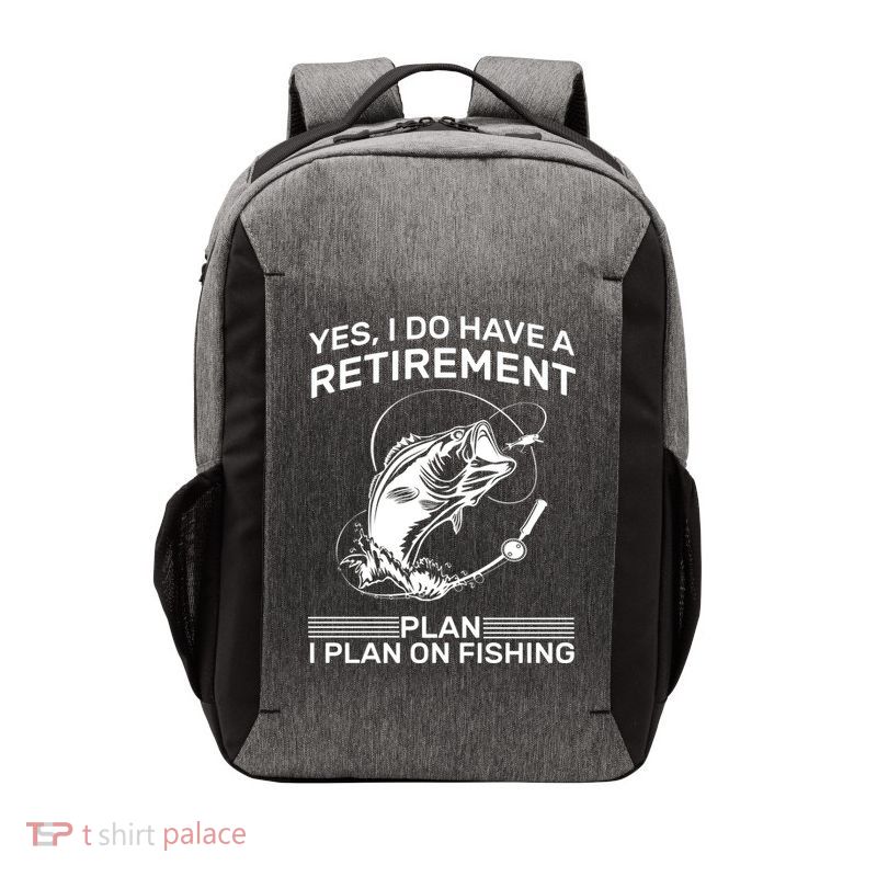 Retirement Plan Fishing Vector Backpack