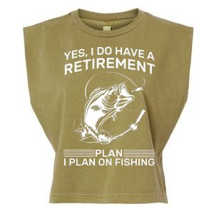 Retirement Plan Fishing Garment-Dyed Women's Muscle Tee