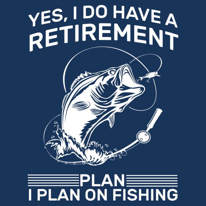 Retirement Plan Fishing 7 Panel Mesh Trucker Snapback Hat