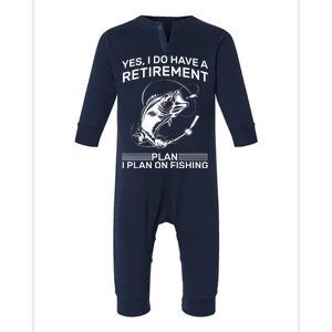 Retirement Plan Fishing Infant Fleece One Piece