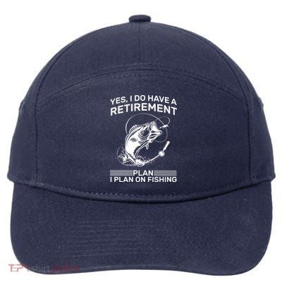 Retirement Plan Fishing 7-Panel Snapback Hat