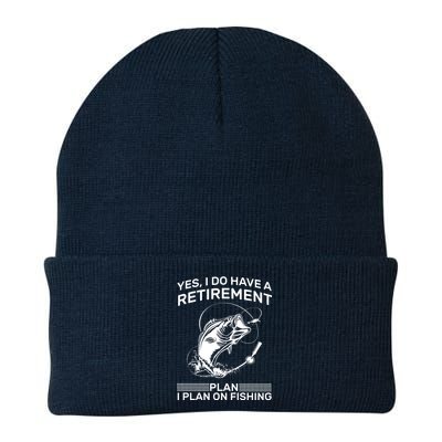 Retirement Plan Fishing Knit Cap Winter Beanie