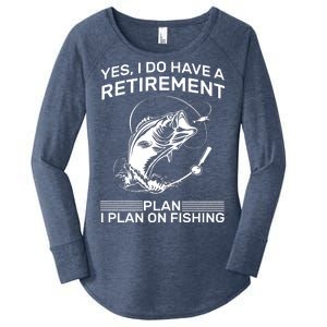 Retirement Plan Fishing Women's Perfect Tri Tunic Long Sleeve Shirt