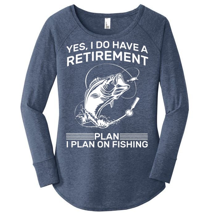 Retirement Plan Fishing Women's Perfect Tri Tunic Long Sleeve Shirt