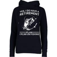 Retirement Plan Fishing Womens Funnel Neck Pullover Hood