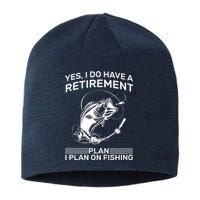 Retirement Plan Fishing Sustainable Beanie