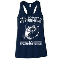 Retirement Plan Fishing Women's Racerback Tank