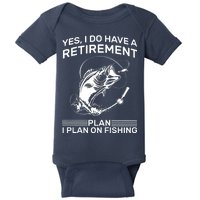 Retirement Plan Fishing Baby Bodysuit