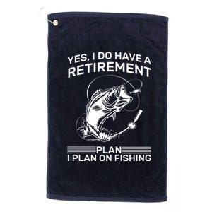 Retirement Plan Fishing Platinum Collection Golf Towel