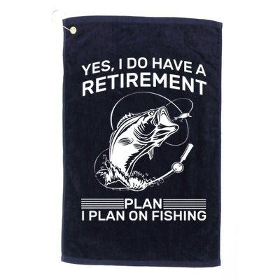 Retirement Plan Fishing Golf Towel