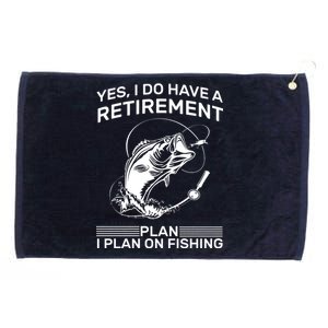 Retirement Plan Fishing Grommeted Golf Towel