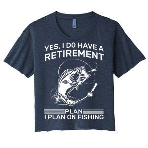 Retirement Plan Fishing Women's Crop Top Tee