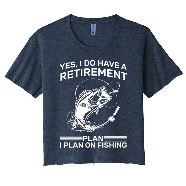 Retirement Plan Fishing Crop Top