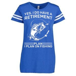 Retirement Plan Fishing Enza Ladies Jersey Football T-Shirt