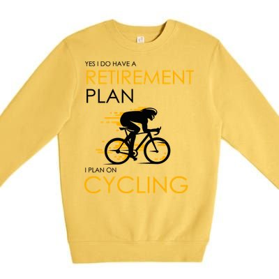 Retirement Plan On Cycling Premium Crewneck Sweatshirt