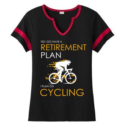 Retirement Plan On Cycling Ladies Halftime Notch Neck Tee