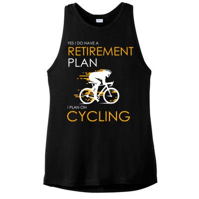 Retirement Plan On Cycling Ladies PosiCharge Tri-Blend Wicking Tank