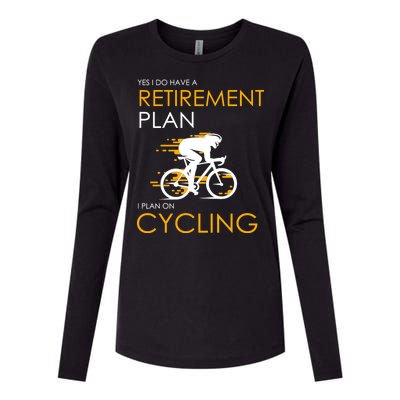 Retirement Plan On Cycling Womens Cotton Relaxed Long Sleeve T-Shirt