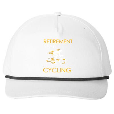 Retirement Plan On Cycling Snapback Five-Panel Rope Hat