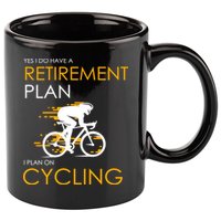 Retirement Plan On Cycling 11oz C Handle Ceramic Mug