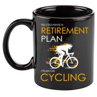 Retirement Plan On Cycling 11oz C Handle Ceramic Mug