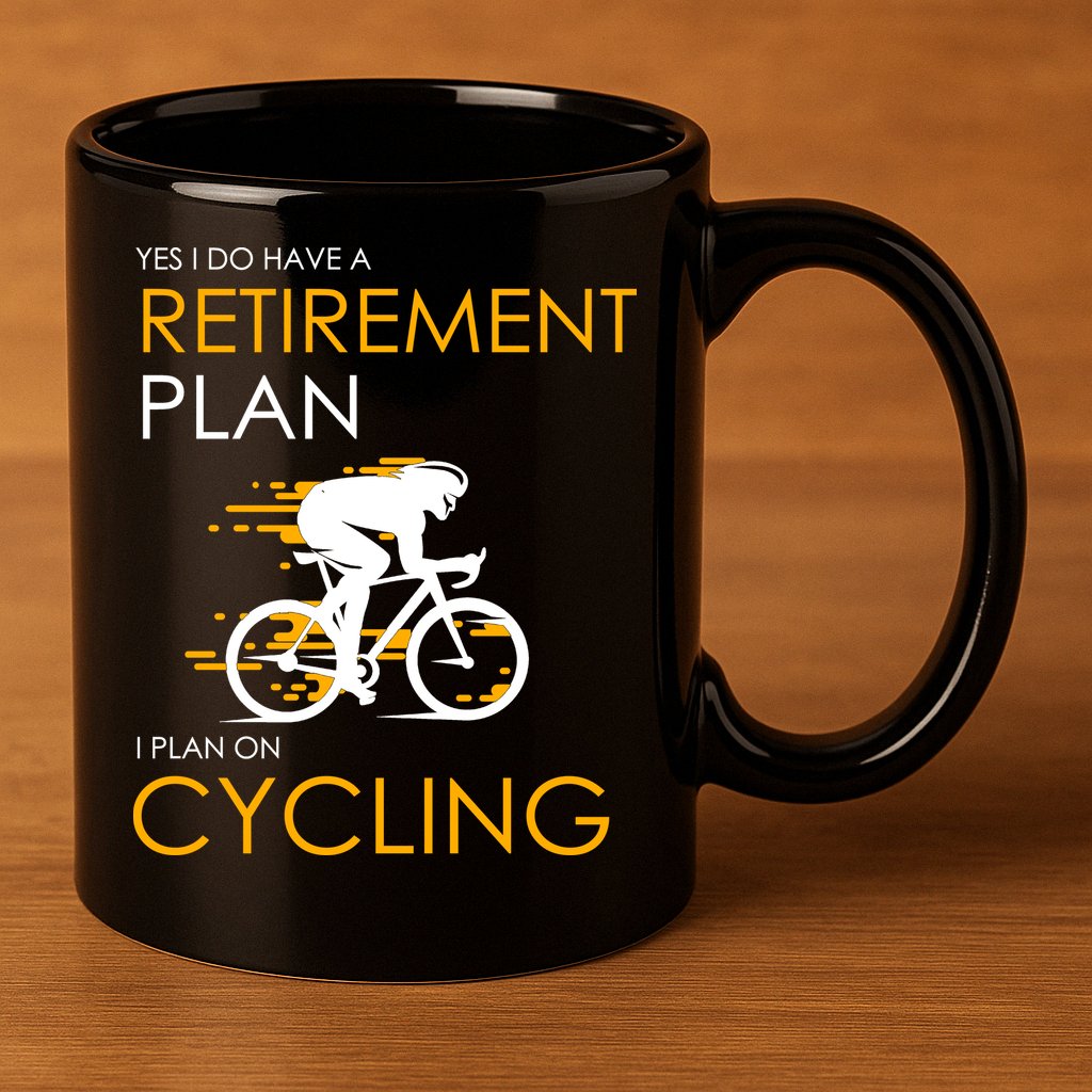Retirement Plan On Cycling 11oz C Handle Ceramic Mug