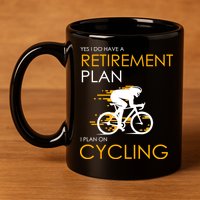 Retirement Plan On Cycling 11oz C Handle Ceramic Mug