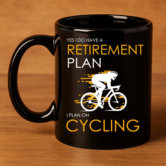 Retirement Plan On Cycling 11oz C Handle Ceramic Mug
