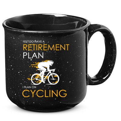 Retirement Plan On Cycling 15oz Campfire Ceramic Mug