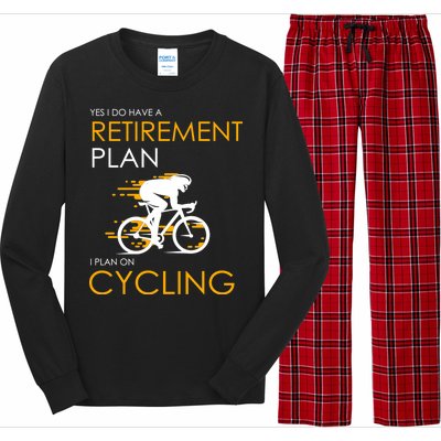 Retirement Plan On Cycling Long Sleeve Pajama Set