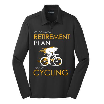 Retirement Plan On Cycling Silk Touch Performance Long Sleeve Polo