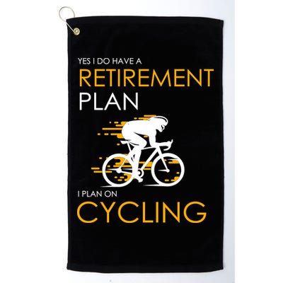 Retirement Plan On Cycling Golf Towel