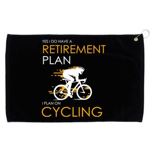 Retirement Plan On Cycling Grommeted Golf Towel