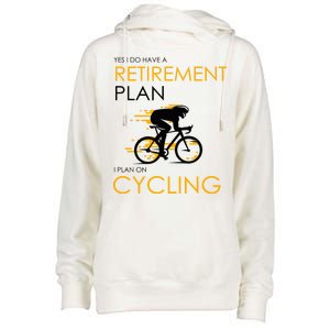 Retirement Plan On Cycling Womens Funnel Neck Pullover Hood