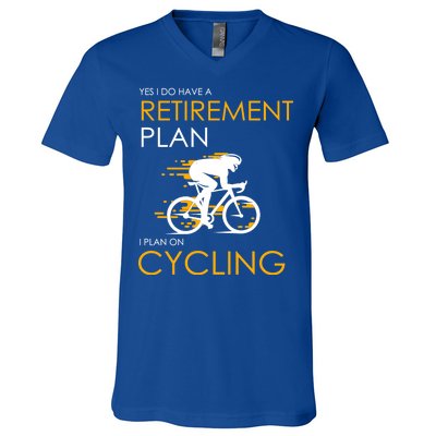 Retirement Plan On Cycling V-Neck T-Shirt