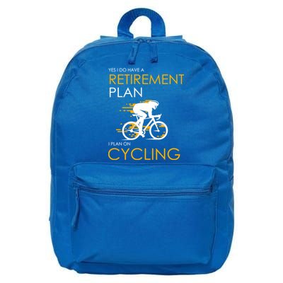 Retirement Plan On Cycling 16 in Basic Backpack