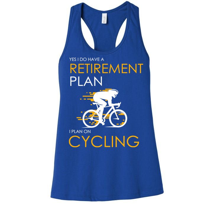 Retirement Plan On Cycling Women's Racerback Tank