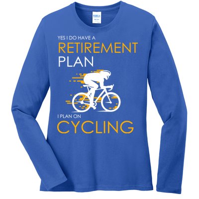 Retirement Plan On Cycling Ladies Long Sleeve Shirt