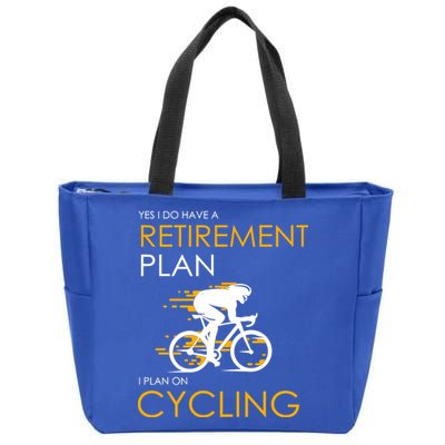 Retirement Plan On Cycling Zip Tote Bag