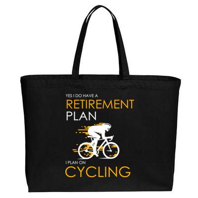 Retirement Plan On Cycling Cotton Canvas Jumbo Tote