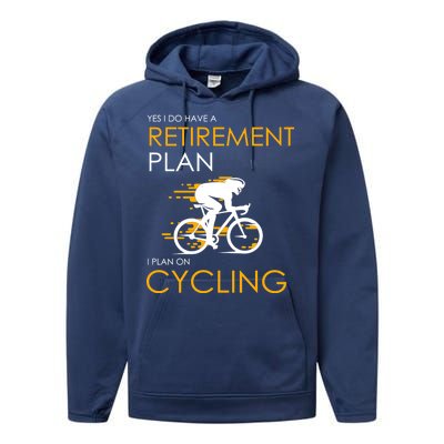 Retirement Plan On Cycling Performance Fleece Hoodie