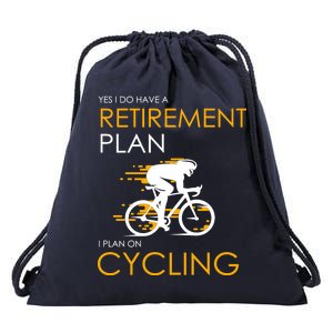 Retirement Plan On Cycling Drawstring Bag