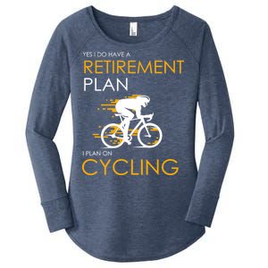 Retirement Plan On Cycling Women's Perfect Tri Tunic Long Sleeve Shirt