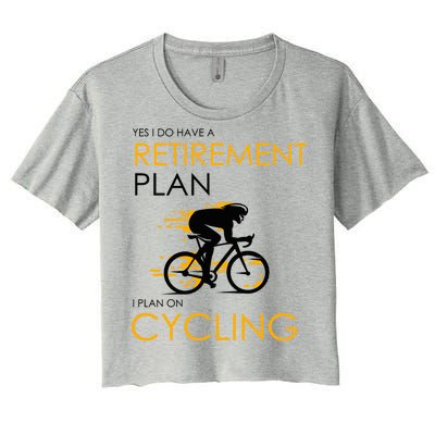 Retirement Plan On Cycling Women's Crop Top Tee