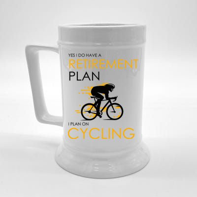 Retirement Plan On Cycling Beer Stein