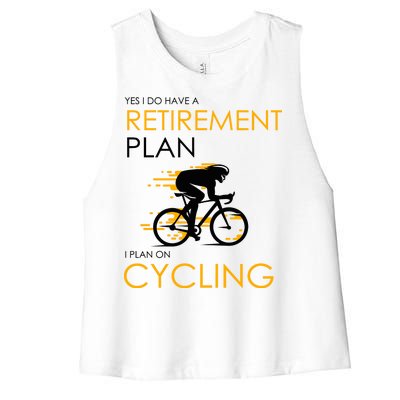 Retirement Plan On Cycling Women's Racerback Cropped Tank