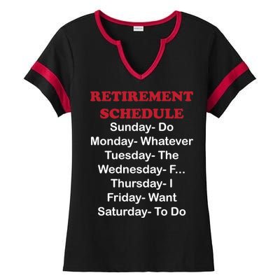 Retirement Schedule Ladies Halftime Notch Neck Tee