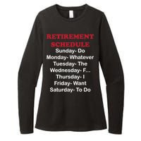 Retirement Schedule Womens CVC Long Sleeve Shirt