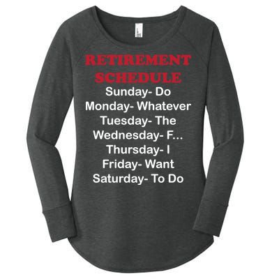 Retirement Schedule Women's Perfect Tri Tunic Long Sleeve Shirt