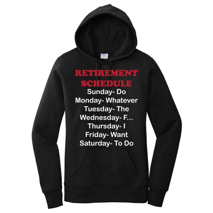 Retirement Schedule Women's Pullover Hoodie